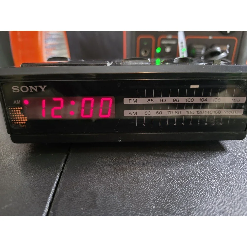 Sony Dream Machine FM/AM Digital Alarm Clock Radio Black Tested Working Vintage